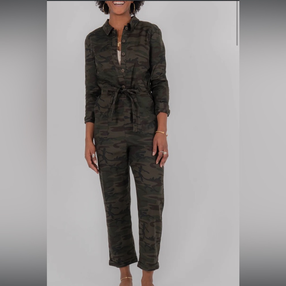 Level 99 Button Up Camo Jumpsuit - image 1